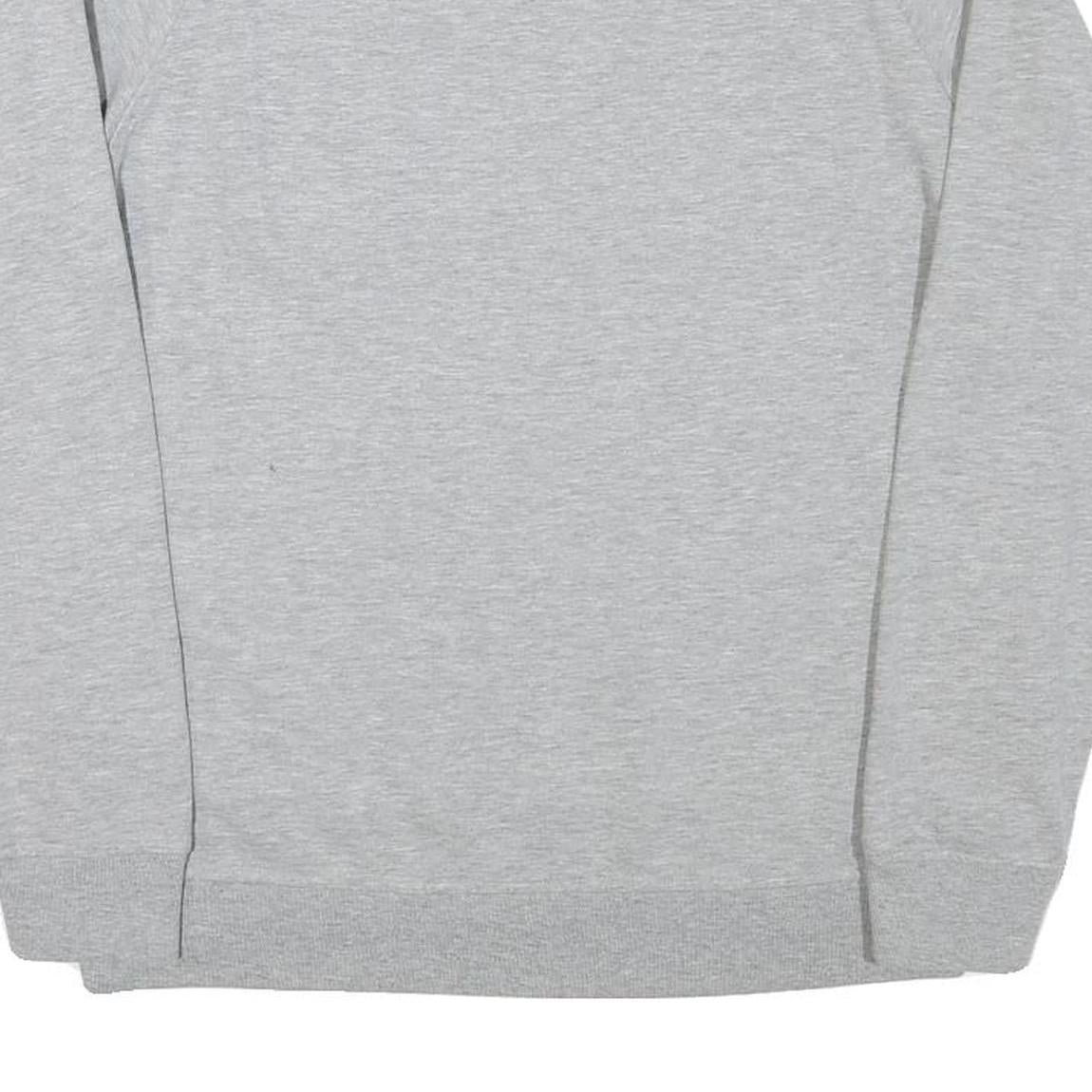 LEE Mens Grey Cotton Blend Crew Neck Sweatshirt M Casual Logo Pullover