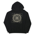 YOURTURN Mens Black Hoodie M Cotton Blend Drawstring Pullover Logo Graphic Print