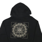 YOURTURN Mens Black Hoodie M Cotton Blend Drawstring Pullover Logo Graphic Print