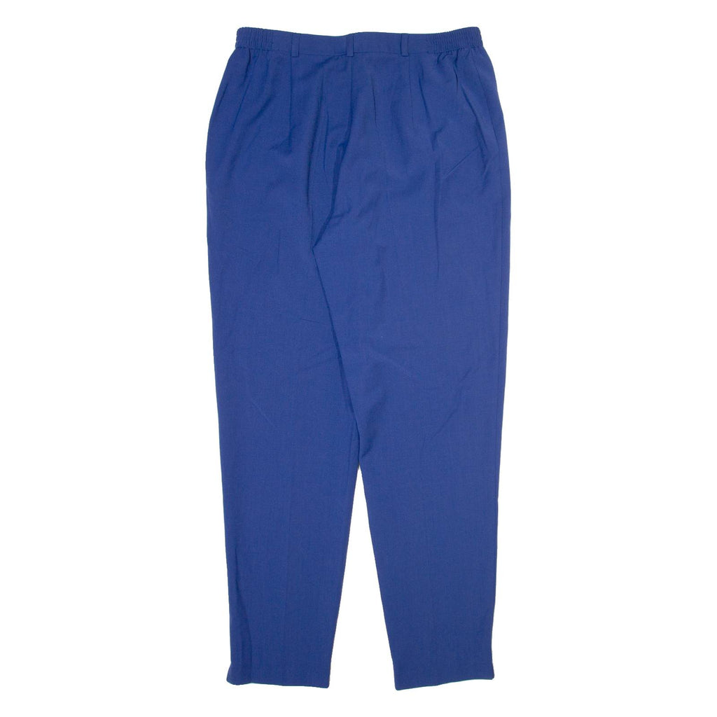 LUCIA Womens Trousers Blue Relaxed Tapered Wool W30 L30