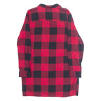 JEAN PASCALE Womens Printed Blouse Red Collared Long Sleeve Check L