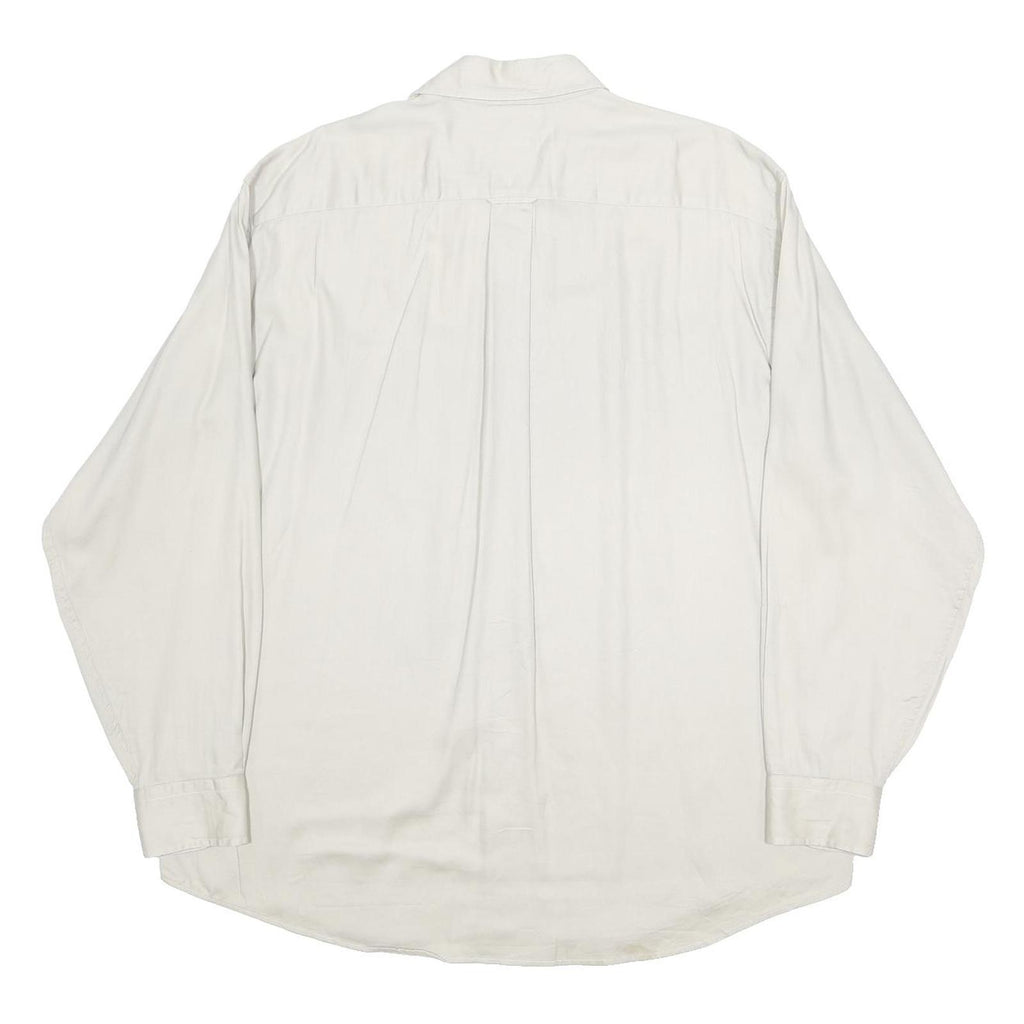 TOMMY HILFIGER Mens White Shirt L Classic Cotton Long Sleeve Button Collar