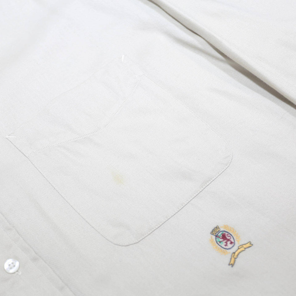 TOMMY HILFIGER Mens White Shirt L Classic Cotton Long Sleeve Button Collar