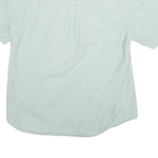 TOMMY HILFIGER Mens Green & White Striped Cotton Blend Shirt XL Casual Summer