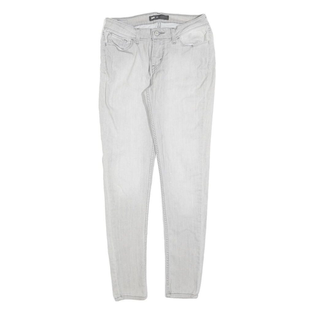 LEVI'S Womens Slim Light Blue Denim Jeans W28 L30 Skinny Fit Cotton Blend Zip