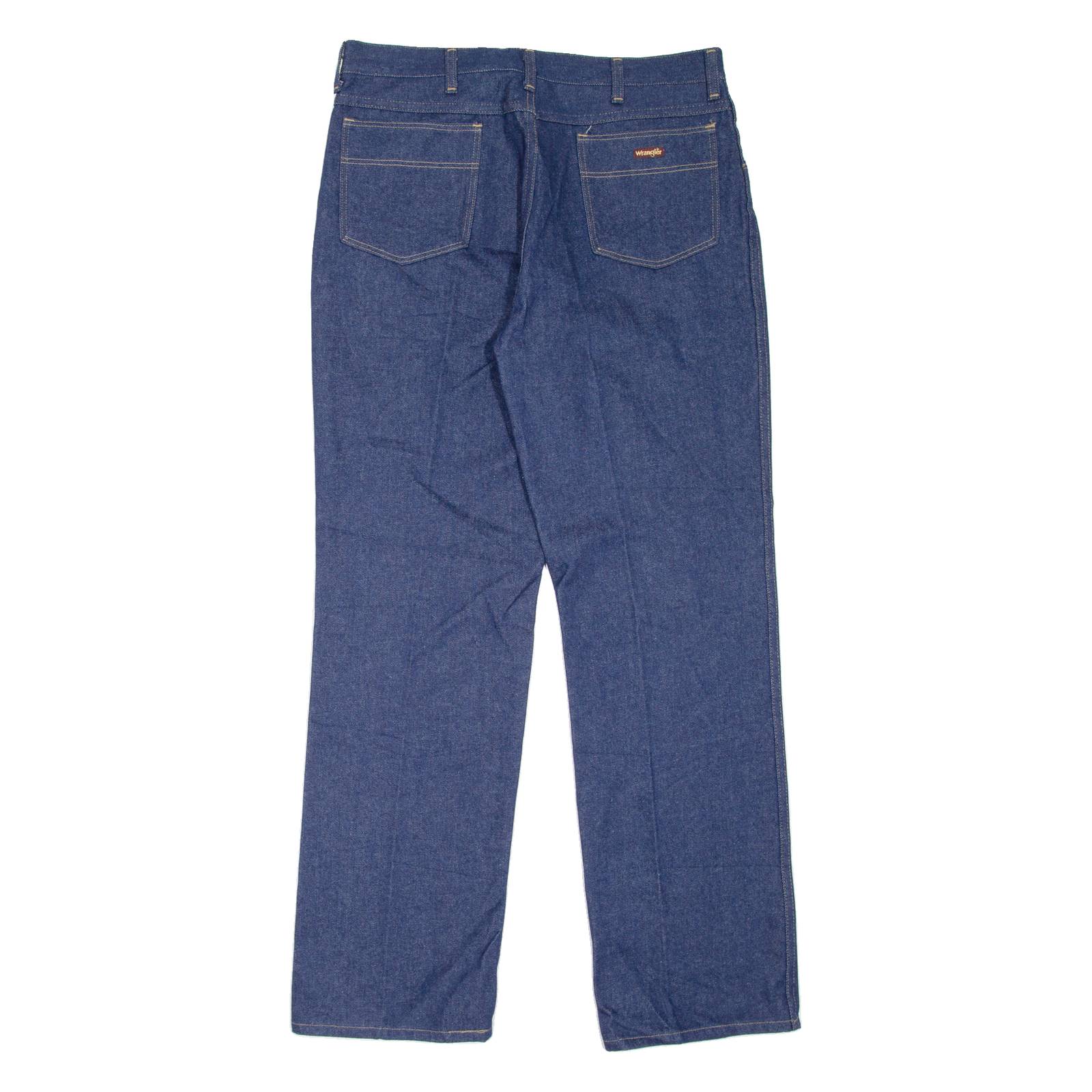WRANGLER Mens Jeans Blue Regular Straight 90s W36 L32