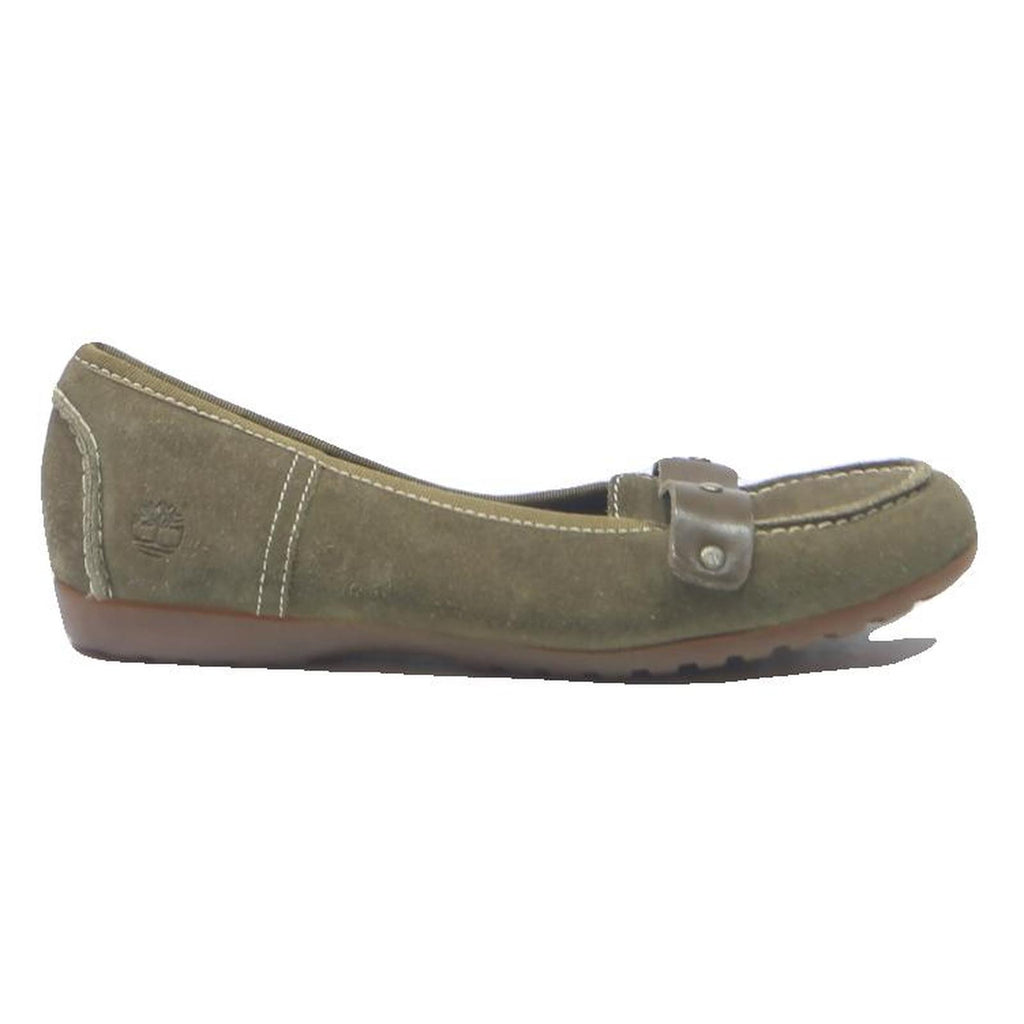 TIMBERLAND Womens Loafer Shoes Olive Green Synthetic UK 3.5 Comfortable Casual