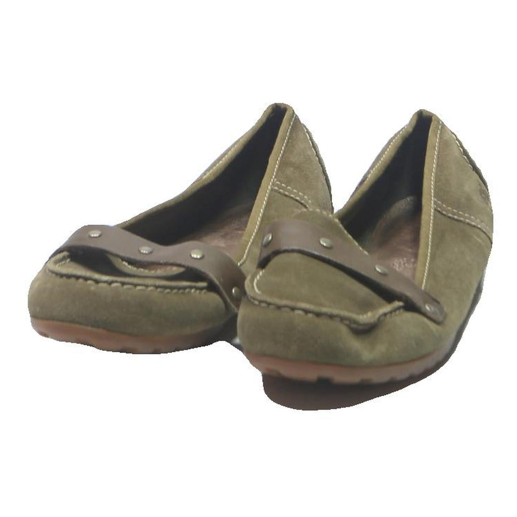 TIMBERLAND Womens Loafer Shoes Olive Green Synthetic UK 3.5 Comfortable Casual