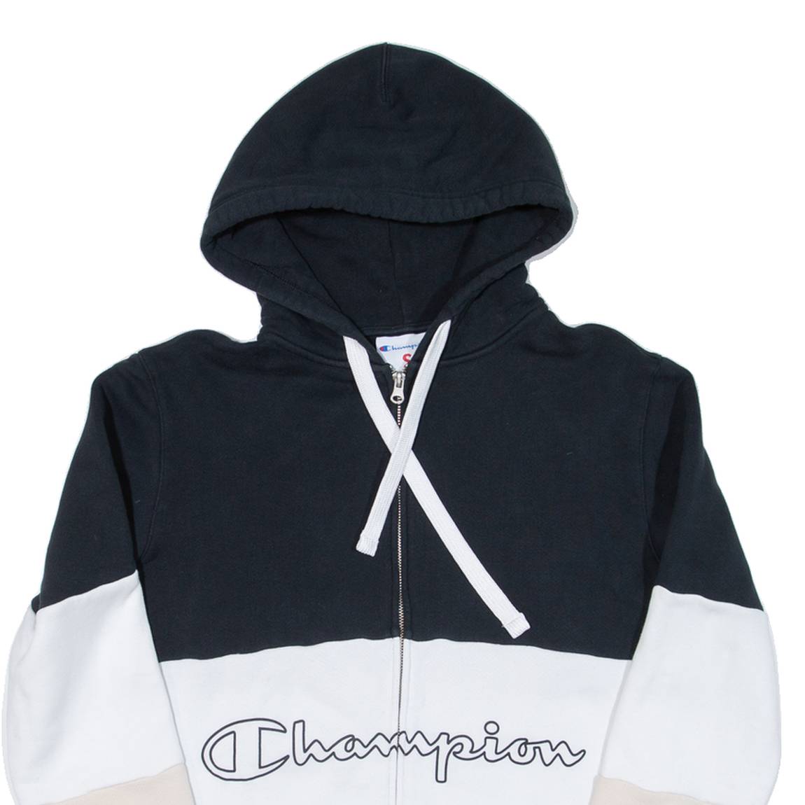 CHAMPION Womens Beige Hoodie Full Zip S