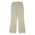 DICKIES Womens Cotton Blend Beige Regular Fit Straight Leg Trousers W27 L30