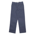 DICKIES Mens Regular Fit Navy Blue Cotton Blend Trousers W30 L30 Zip Closure