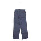 DICKIES Mens Regular Fit Navy Blue Cotton Blend Trousers W30 L30 Zip Closure