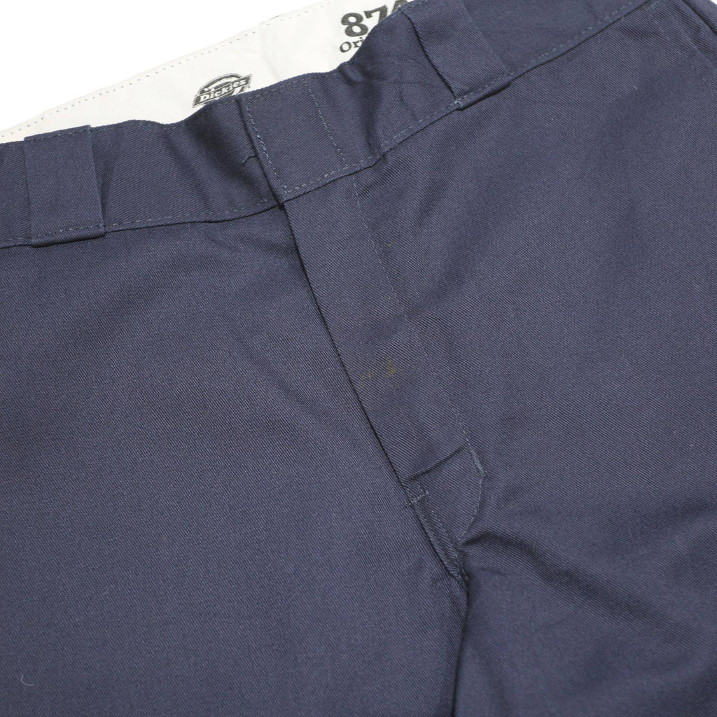 DICKIES Mens Regular Fit Navy Blue Cotton Blend Trousers W30 L30 Zip Closure