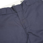 DICKIES Mens Regular Fit Navy Blue Cotton Blend Trousers W30 L30 Zip Closure