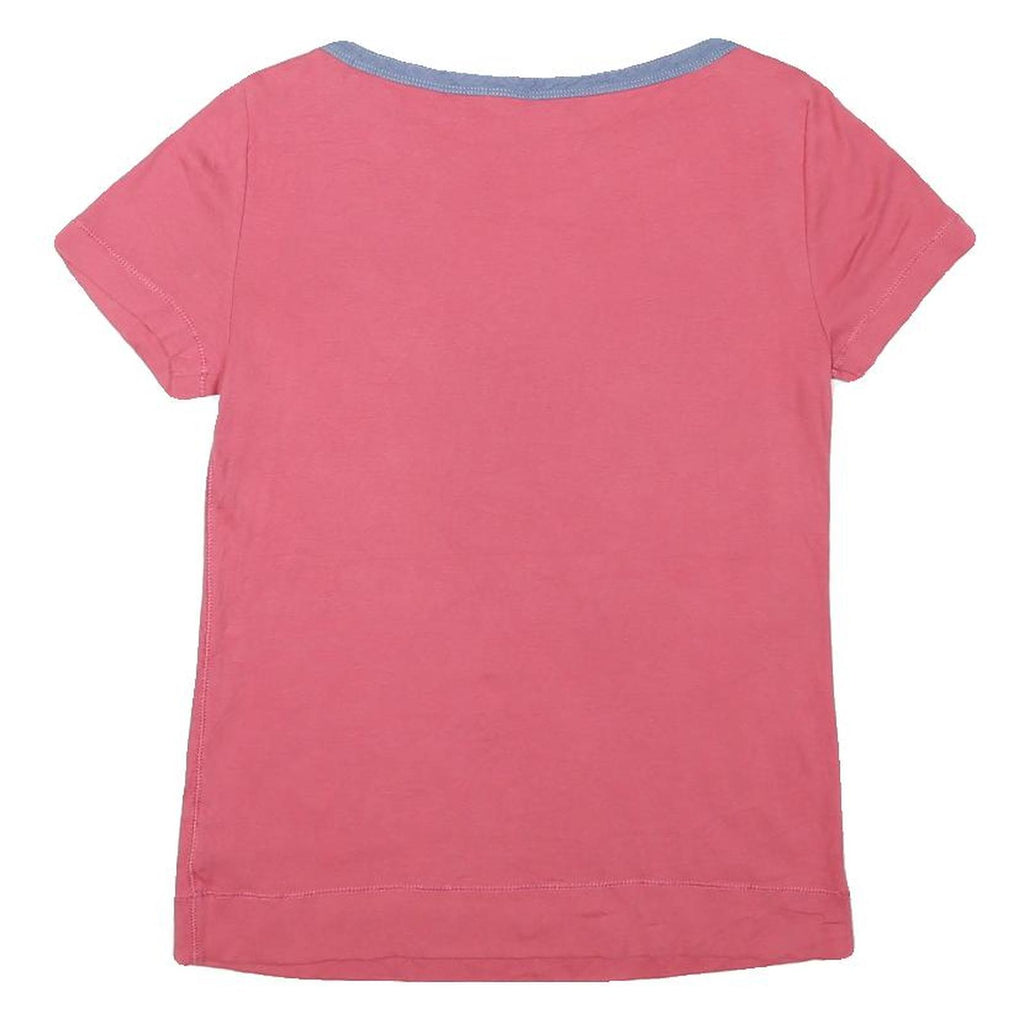 LAUREN RALPH LAUREN Womens Pink T-Shirt M Short Sleeve Round Neck Cotton Blend