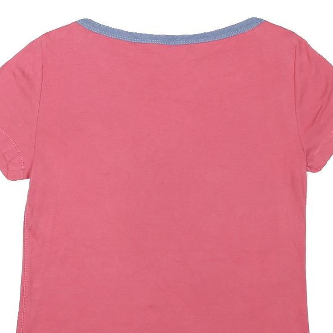 LAUREN RALPH LAUREN Womens Pink T-Shirt M Short Sleeve Round Neck Cotton Blend