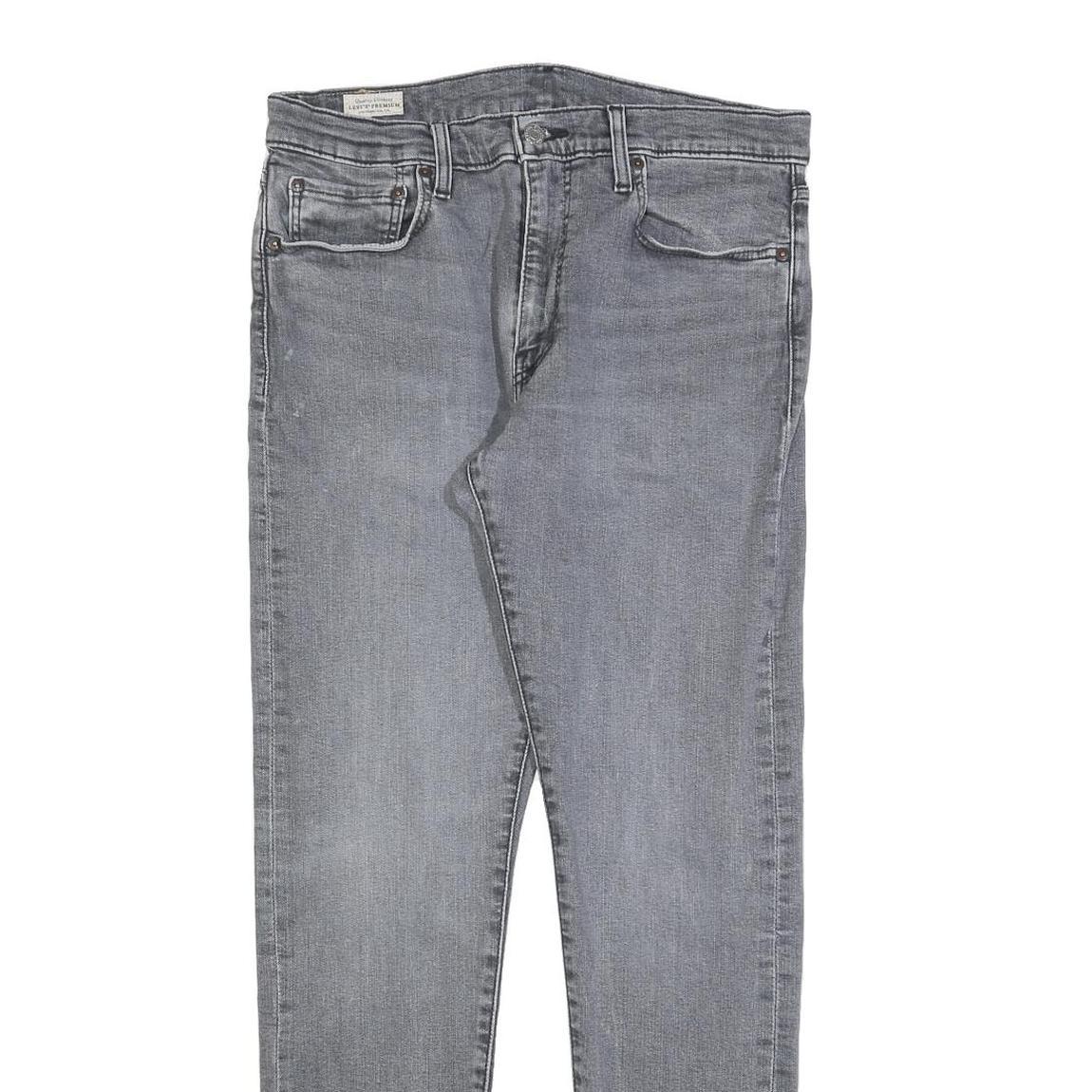 LEVI'S 512 Big E Mens Slim Grey Denim Jeans W32 L32 Classic Zip Closure