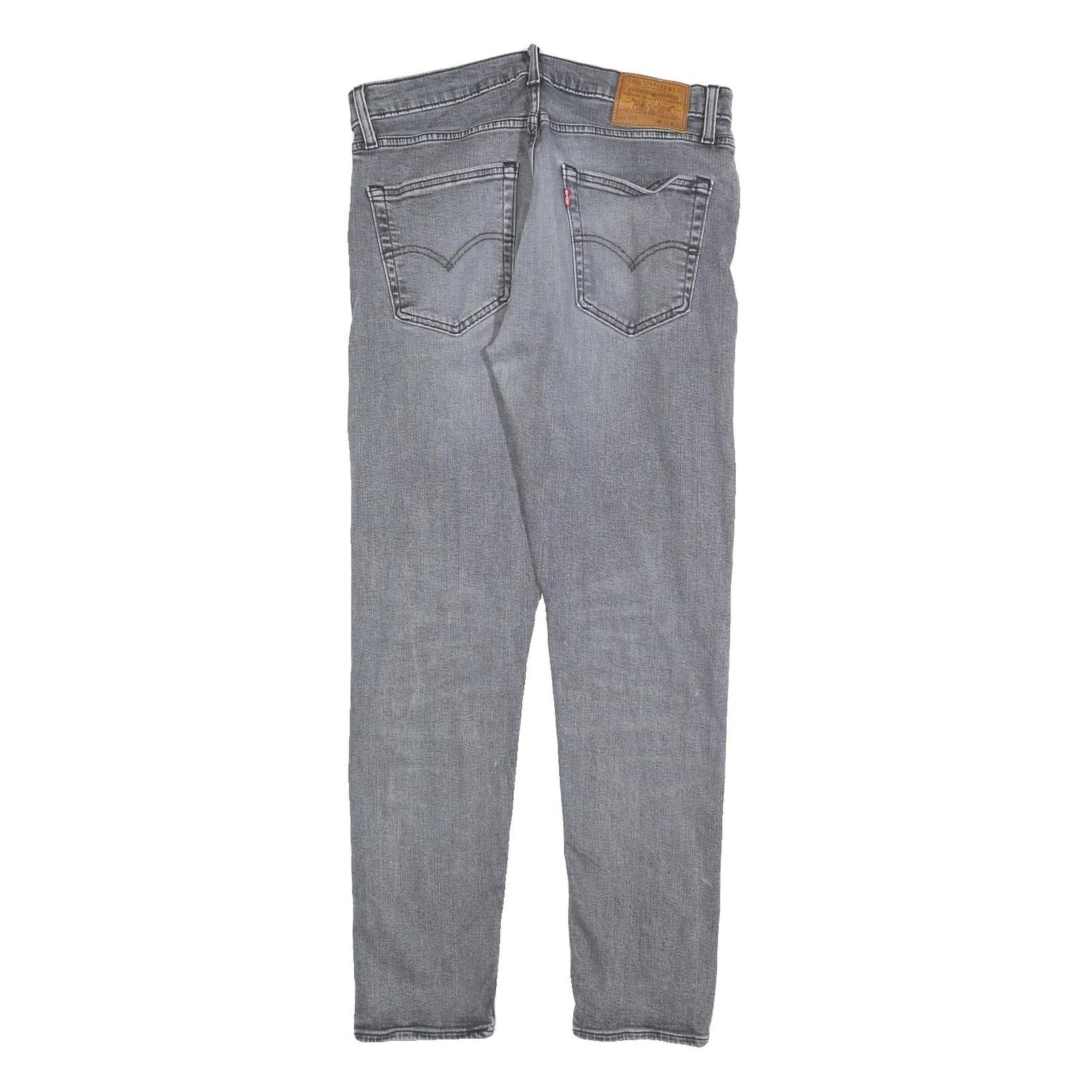 LEVI'S 512 Big E Mens Slim Grey Denim Jeans W32 L32 Classic Zip Closure