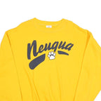 THE COTTON EXCHANGE Mens Yellow Crew Neck L Pullover Sweatshirt Neugua Print