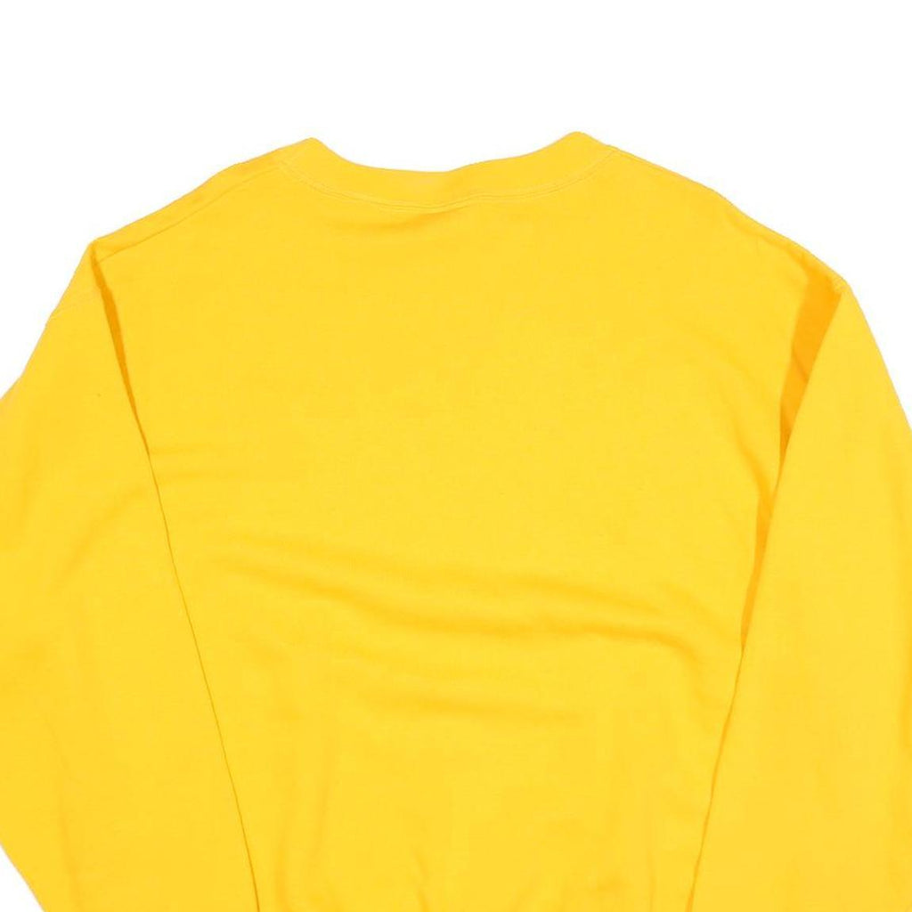 THE COTTON EXCHANGE Mens Yellow Crew Neck L Pullover Sweatshirt Neugua Print