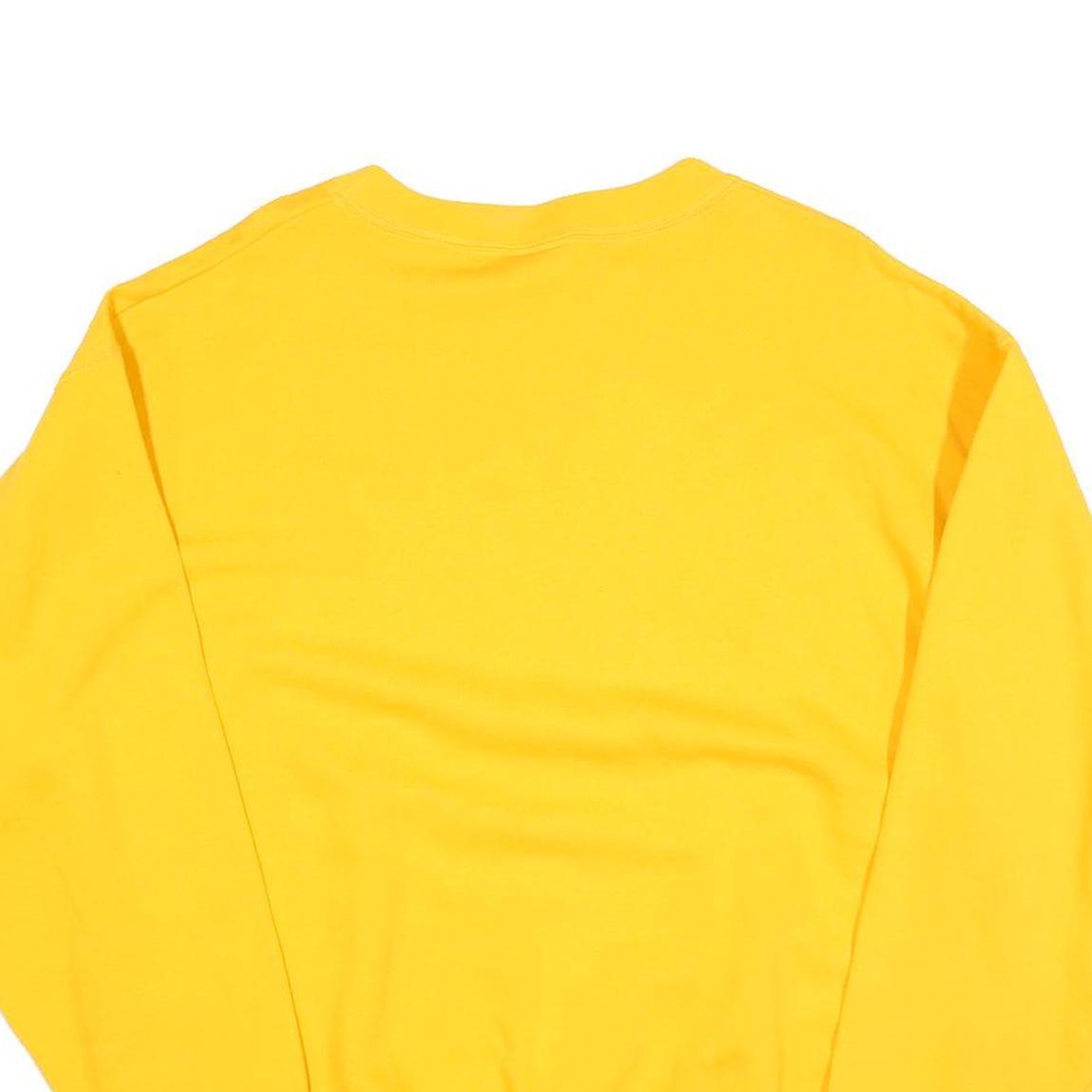 THE COTTON EXCHANGE Mens Yellow Crew Neck L Pullover Sweatshirt Neugua Print