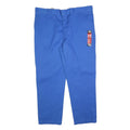 DICKIES Mens Cotton Blend Blue Regular Fit Straight Leg Trousers W44 L32
