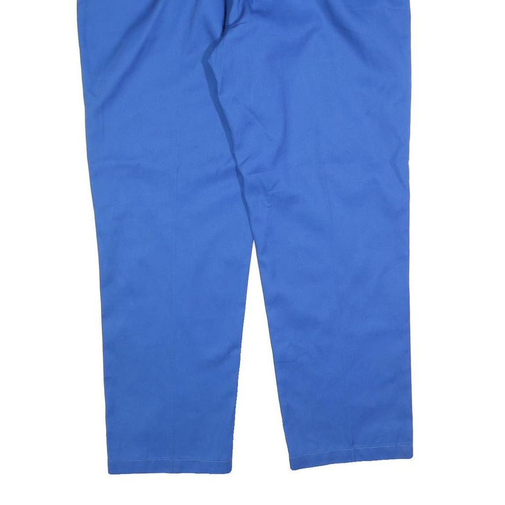 DICKIES Mens Cotton Blend Blue Regular Fit Straight Leg Trousers W44 L32