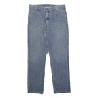 CARHARTT Mens Blue Regular Straight Cotton Jeans W38 L33 Classic Zip Closure