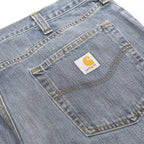 CARHARTT Mens Blue Regular Straight Cotton Jeans W38 L33 Classic Zip Closure