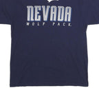 RUSSELL ATHLETIC Mens Blue Nevada Wolf Pack Graphic T-Shirt L Short Sleeve Crew