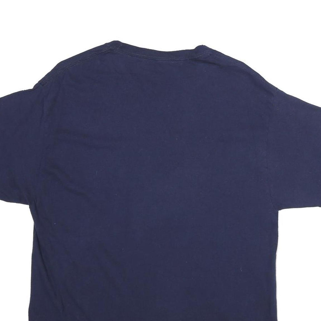 RUSSELL ATHLETIC Mens Blue Nevada Wolf Pack Graphic T-Shirt L Short Sleeve Crew