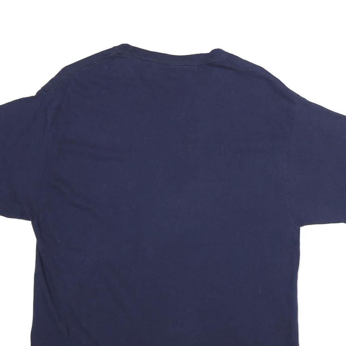 RUSSELL ATHLETIC Mens Blue Nevada Wolf Pack Graphic T-Shirt L Short Sleeve Crew