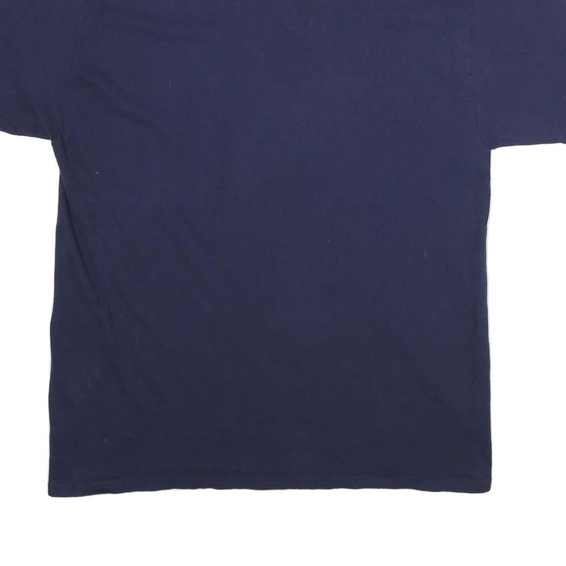 RUSSELL ATHLETIC Mens Blue Nevada Wolf Pack Graphic T-Shirt L Short Sleeve Crew