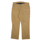 DICKIES Mens Cotton Blend Beige Regular Fit Straight Leg Trousers W36 L32