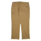 DICKIES Mens Cotton Blend Beige Regular Fit Straight Leg Trousers W36 L32