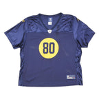 REEBOK Womens Blue Yellow Sports Graphic T-Shirt XL V-Neck Short Sleeve NFL
