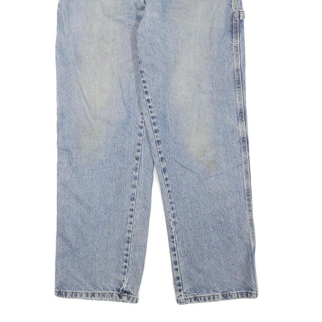 DICKIES Mens Regular Fit Straight Leg Denim Light Blue W32 L30 Workwear