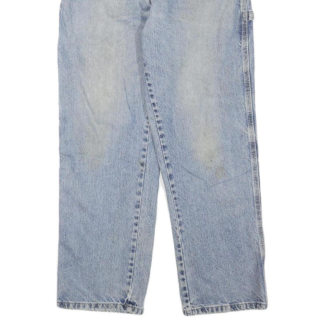 DICKIES Mens Regular Fit Straight Leg Denim Light Blue W32 L30 Workwear