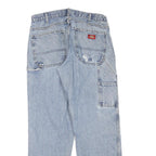 DICKIES Mens Regular Fit Straight Leg Denim Light Blue W32 L30 Workwear