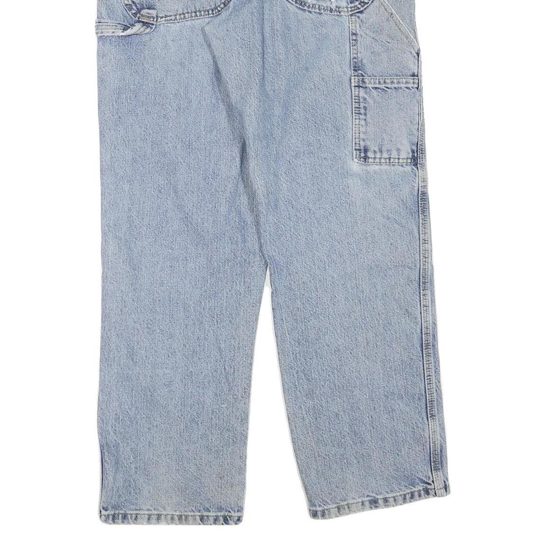 DICKIES Mens Regular Fit Straight Leg Denim Light Blue W32 L30 Workwear