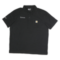 CARHARTT Mens Black Polo Shirt XL Classic Cotton Short Sleeve Sitelink Logo