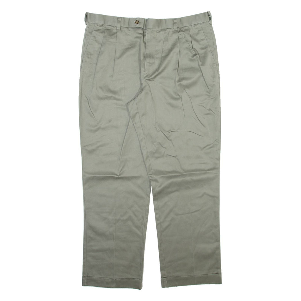 ROUNDTREE AND YORKE Mens Trousers Grey Relaxed Straight W38 L30
