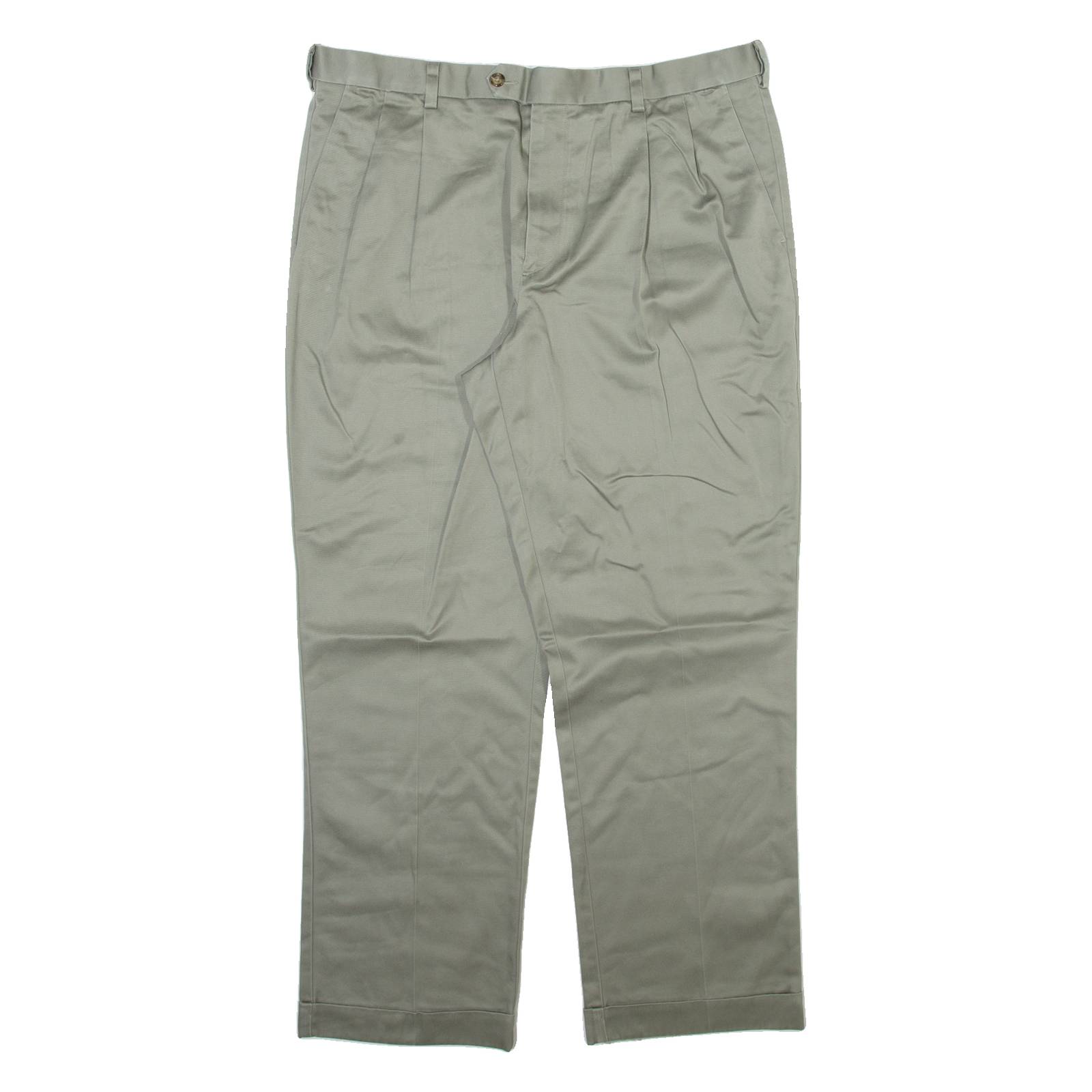ROUNDTREE AND YORKE Mens Trousers Grey Relaxed Straight W38 L30