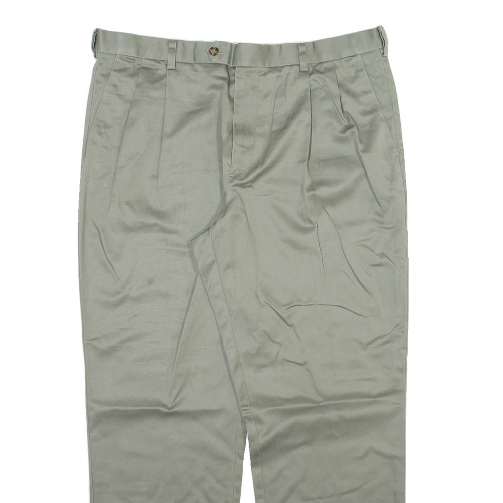 ROUNDTREE AND YORKE Mens Trousers Grey Relaxed Straight W38 L30