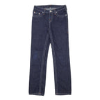 TRUE RELIGION Boys Blue Regular Straight Denim Dark W26 L28 Zip Cotton Jeans