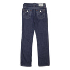 TRUE RELIGION Boys Blue Regular Straight Denim Dark W26 L28 Zip Cotton Jeans
