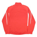PUMA Mens Red & White Athletic Jacket L Polyester Zip Sportswear Track Top