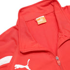 PUMA Mens Red & White Athletic Jacket L Polyester Zip Sportswear Track Top