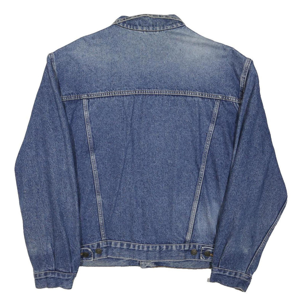 LEE COOPER Mens Blue Denim Jacket L Cotton Button Closure Classic Fit Casual