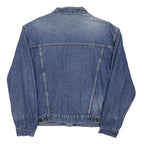 LEE COOPER Mens Blue Denim Jacket L Cotton Button Closure Classic Fit Casual